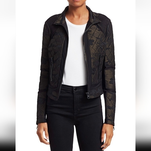 Blanc Noir Camo Moto Jacket Large - Picture 6 of 16